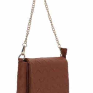 New with tags Elegant Brown Crossbody Bag with Chain Strap